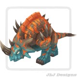 Wild Sunbaked Rhino